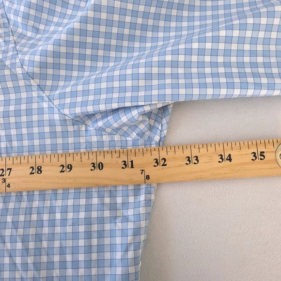 Vineyard Vines Men Performance Classic Fit Tucker Shirt Blue Gingham Check 4XT - Picture 5 of 9